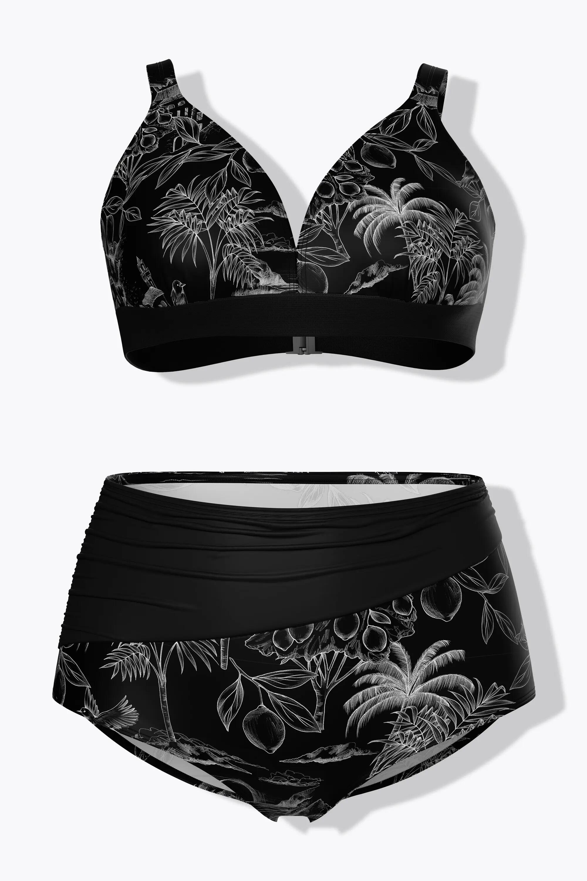 Damen Bikini Palmen ohne Softcups Träger verstellbar recycelt 2/13