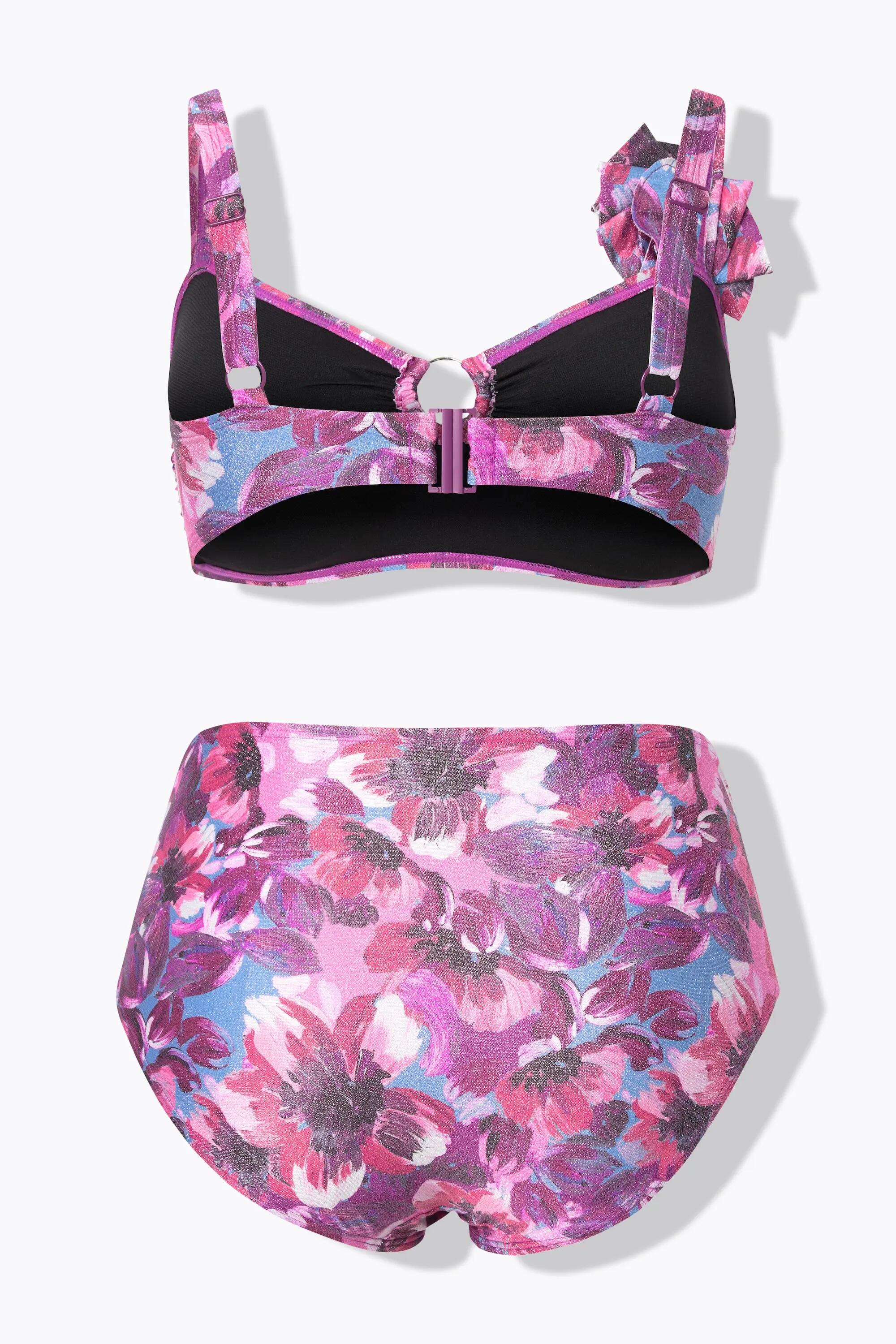 Dames Bikini glitter zachte cups verstelbare bandjes gerecycled 2/13