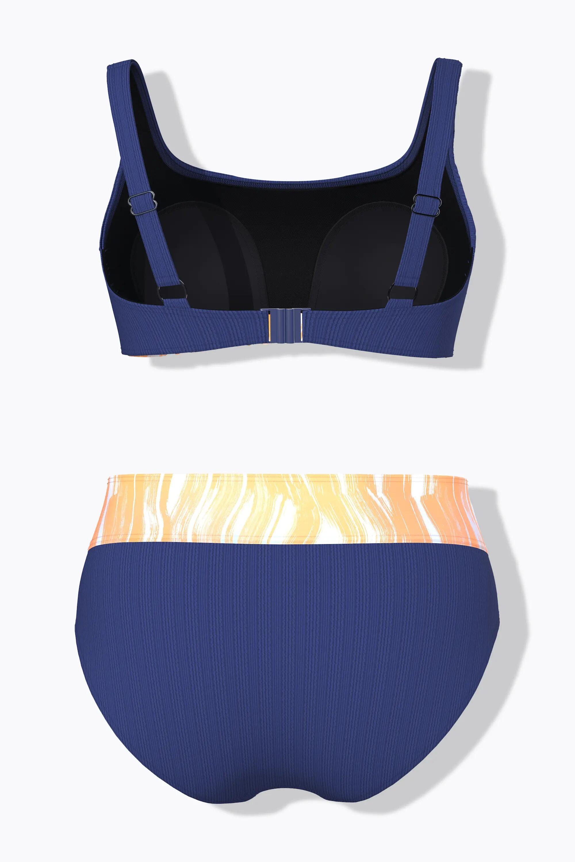 Damen Bikini Wellen Softcups Träger verstellbar High Waist 2/13