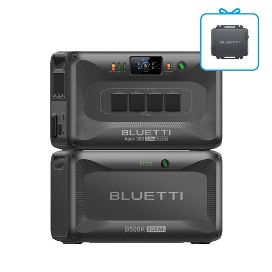 BLUETTI APEX 300 + B500K 7884.8Wh Generador Solar para Respaldo Energético Hogar