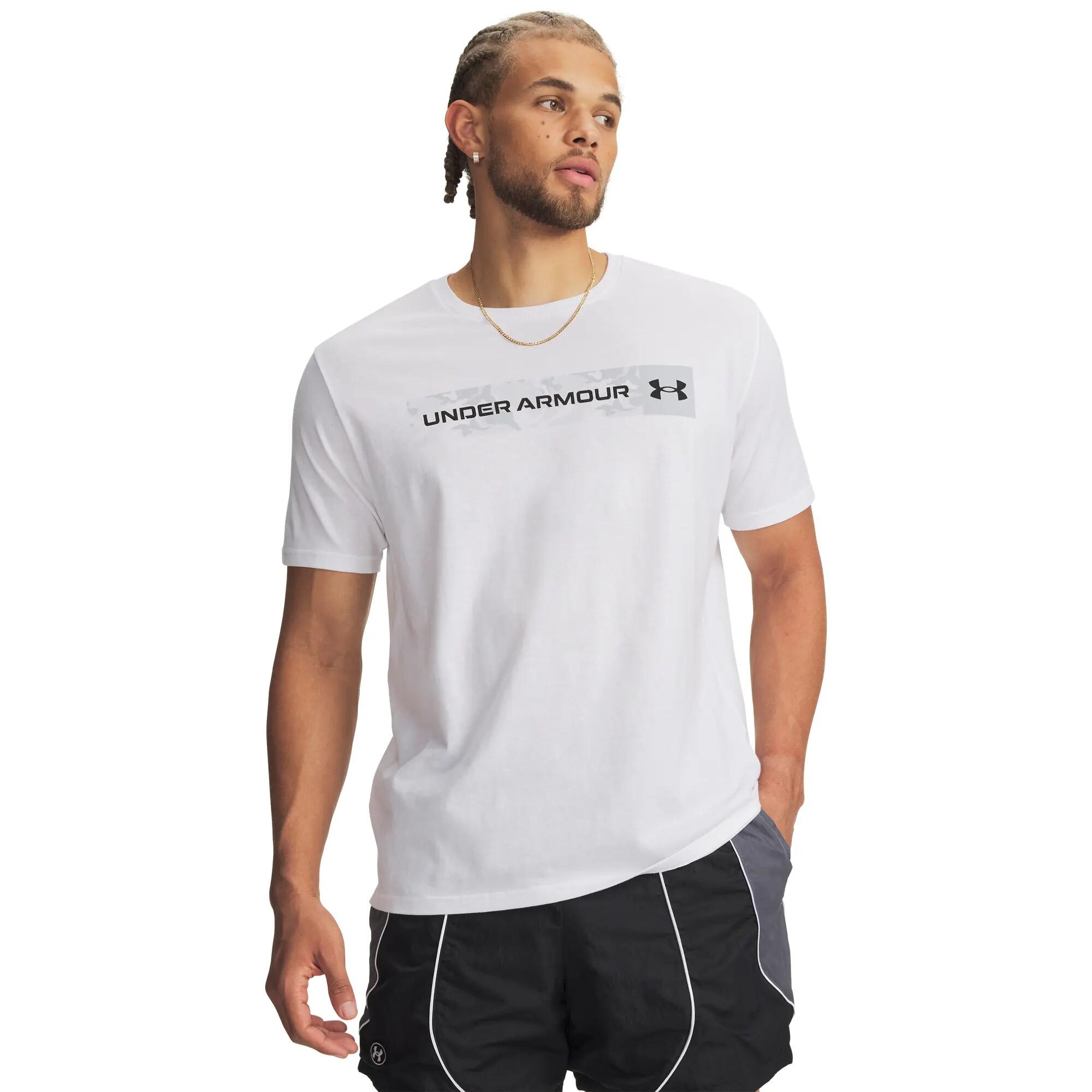 Under Armour Herren T-Shirt Camo Chest Stripe Dunkelweiß 5/7