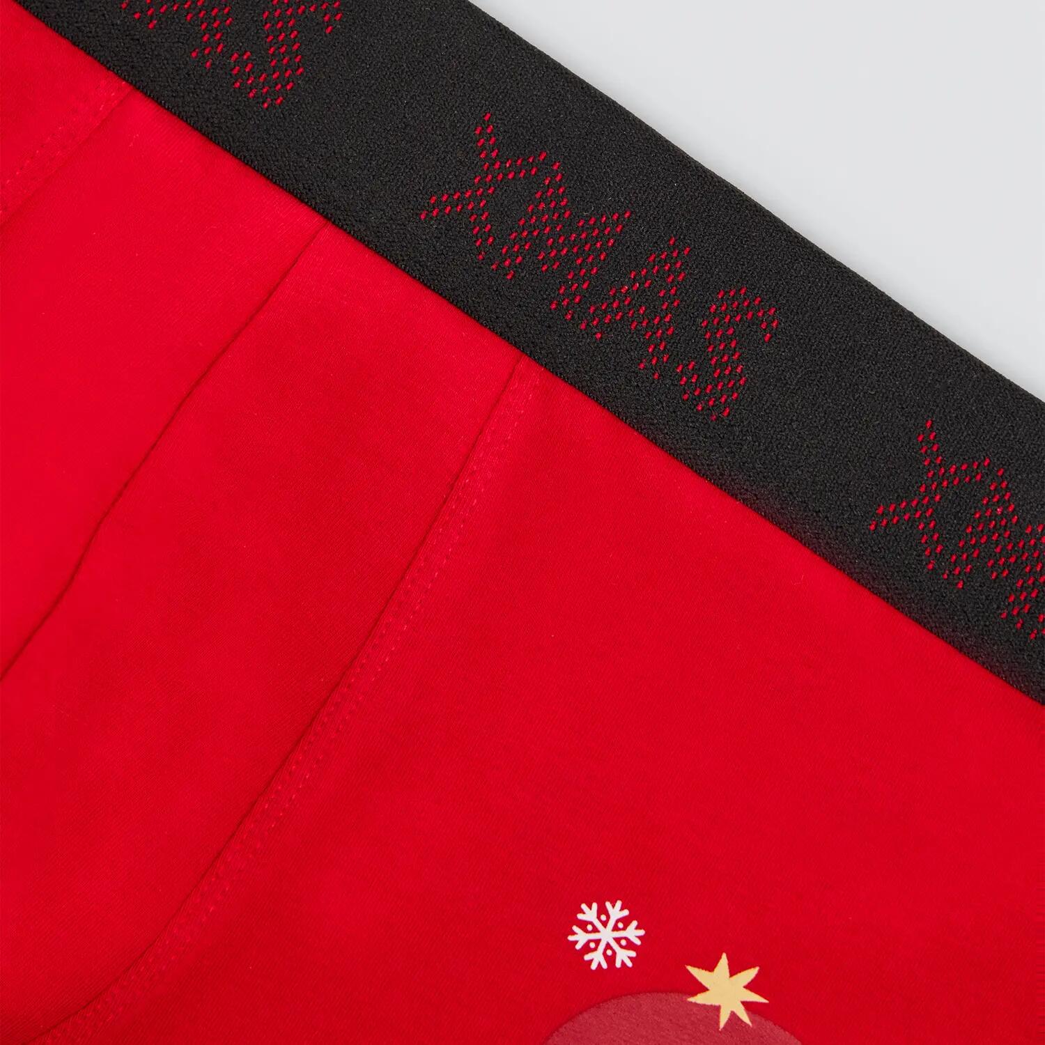 Calzoncillos bóxer algodón estampado Merry Christmas 3/7