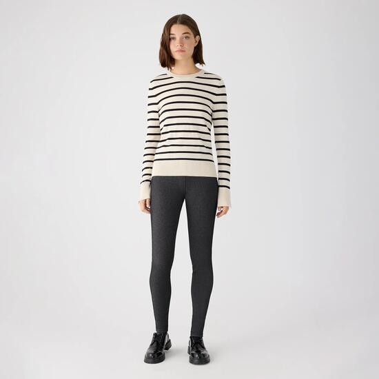 TÉRMICO Leggings afelpados efecto vaquero algodón push-up negro