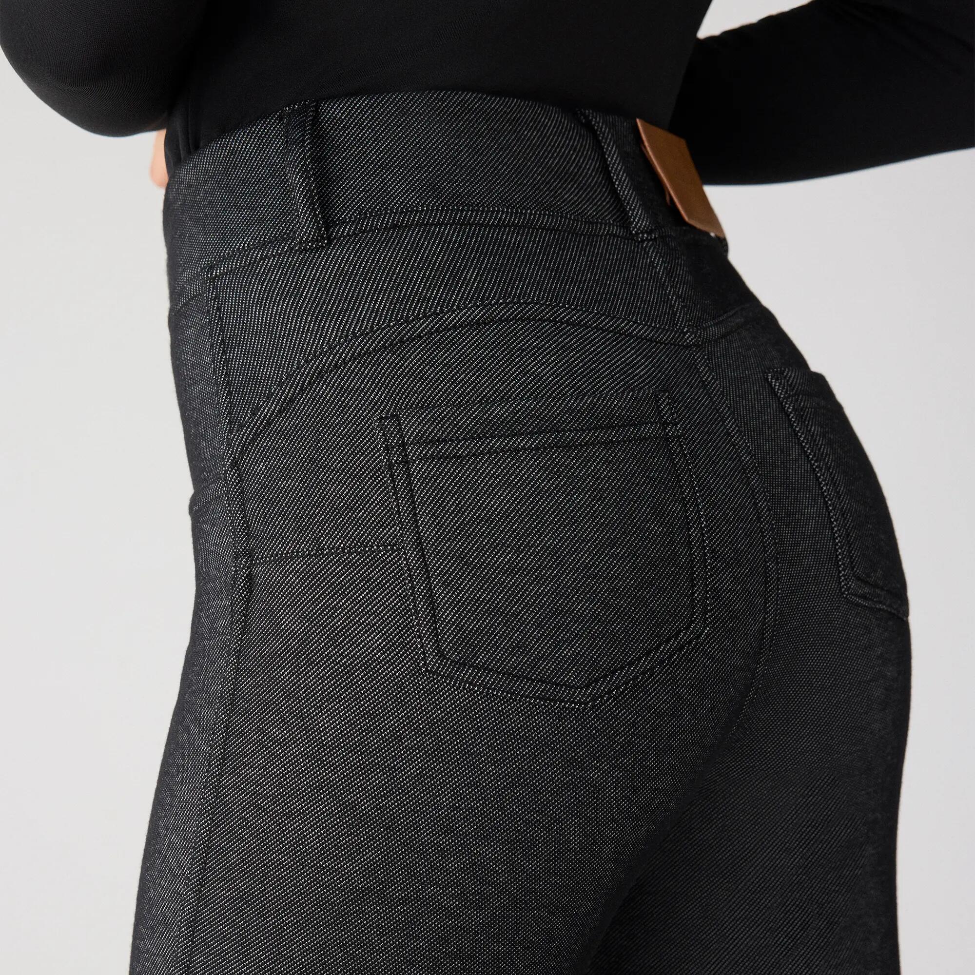 TÉRMICO Leggings afelpados efecto vaquero algodón push-up negro 6/6