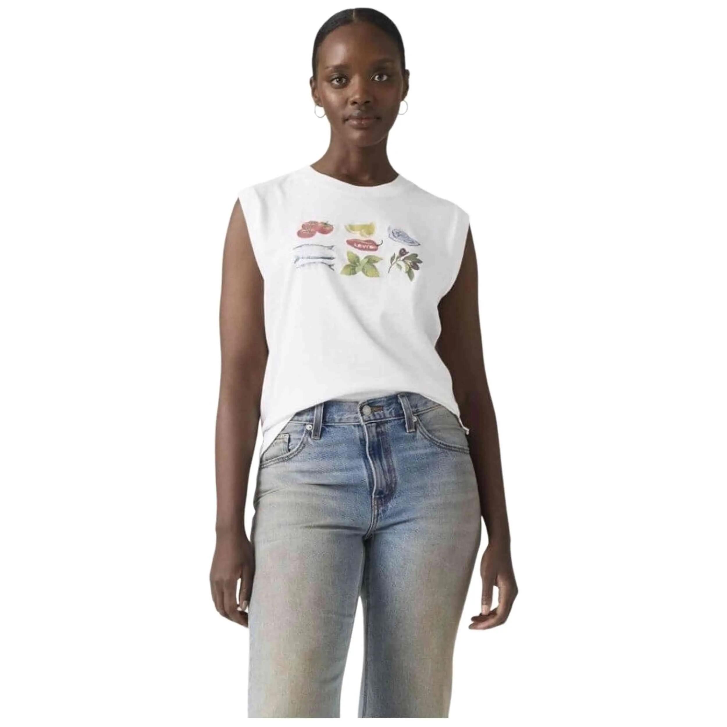 Tanktop Levi'S model GR BOXY TANK TANK FRUIT GRID B voor vrouwen 4/4