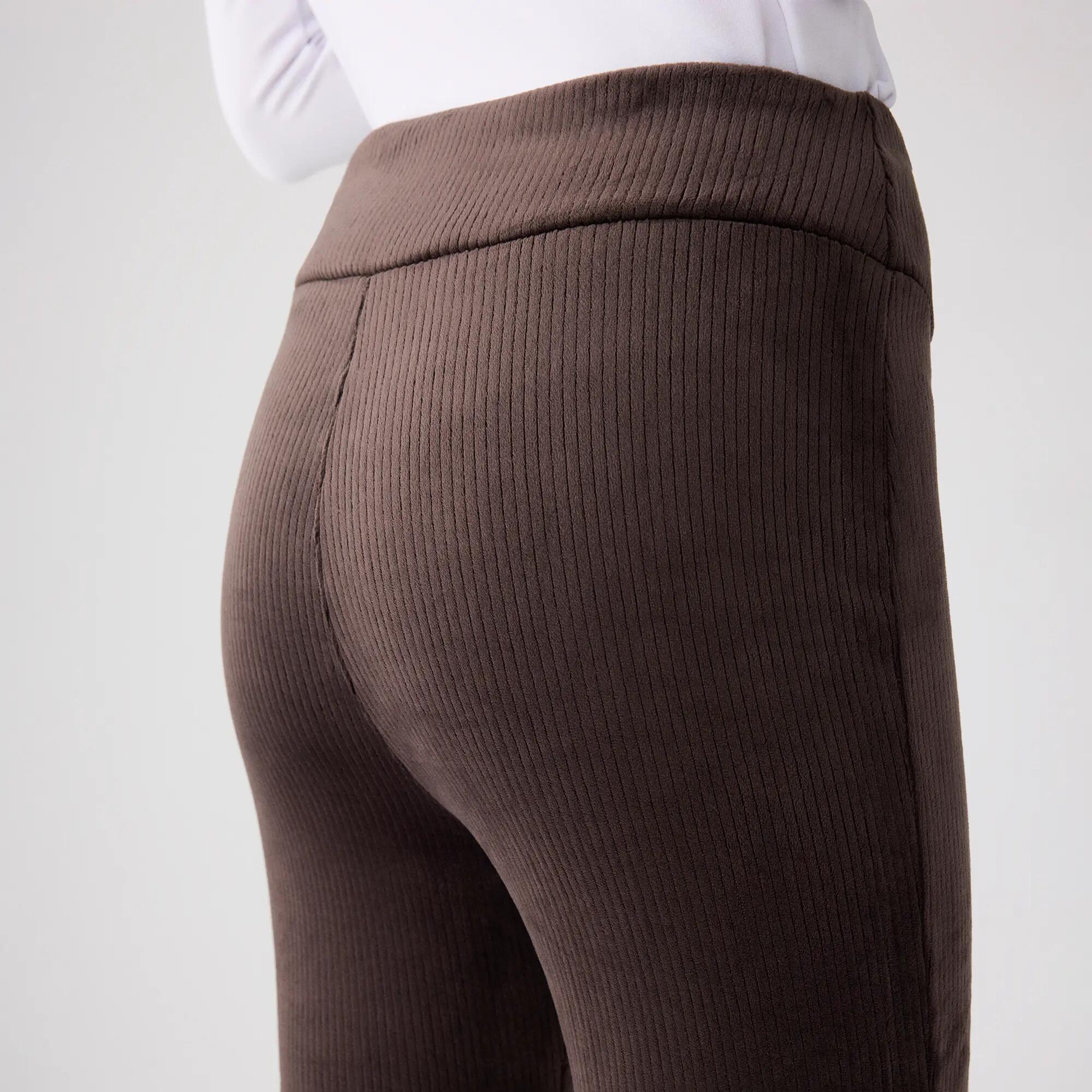 ULTRA TÉRMICO Leggings afelpados efecto pana marrón chocolate 5/5