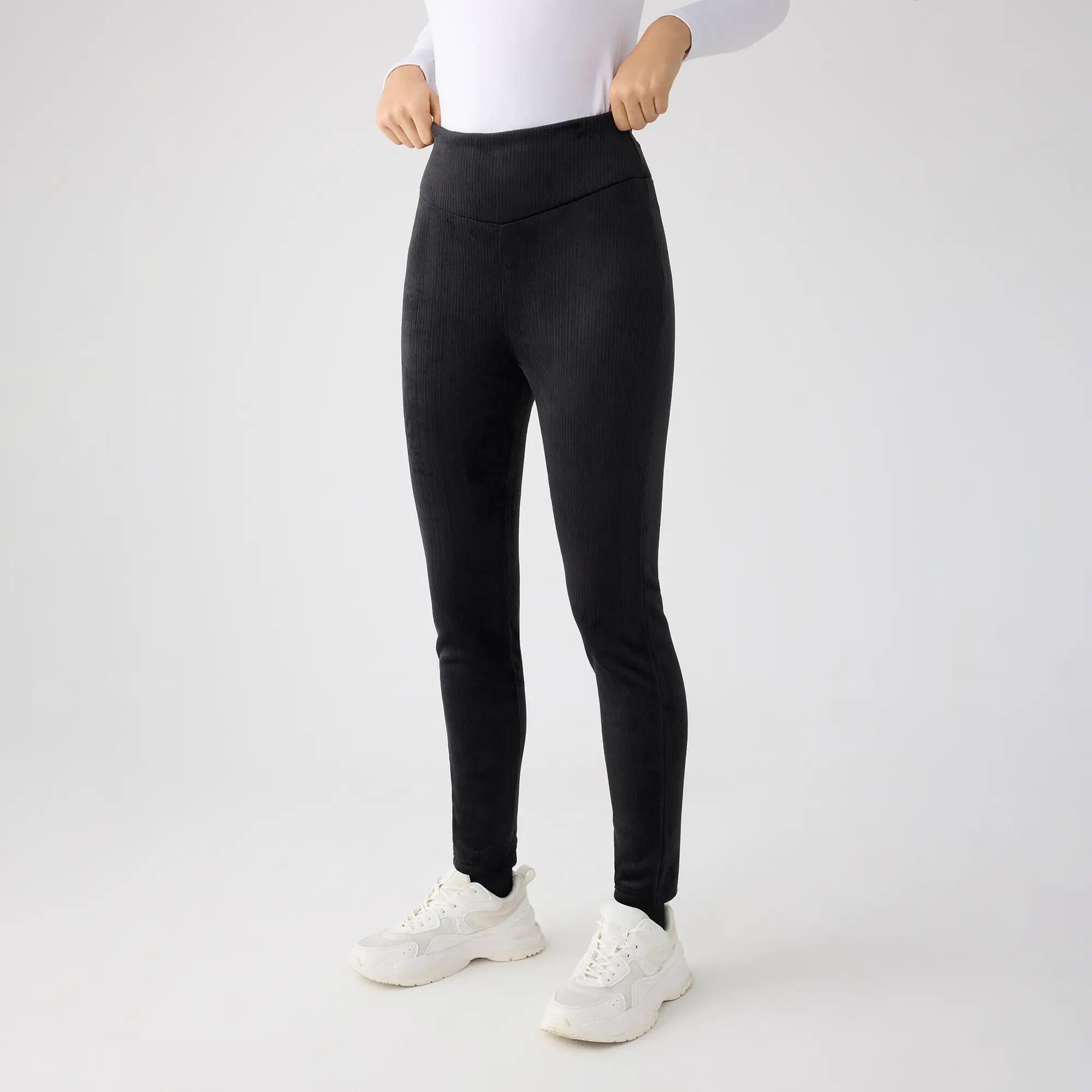 ULTRA TÉRMICO Leggings afelpados efecto pana negro 4/5