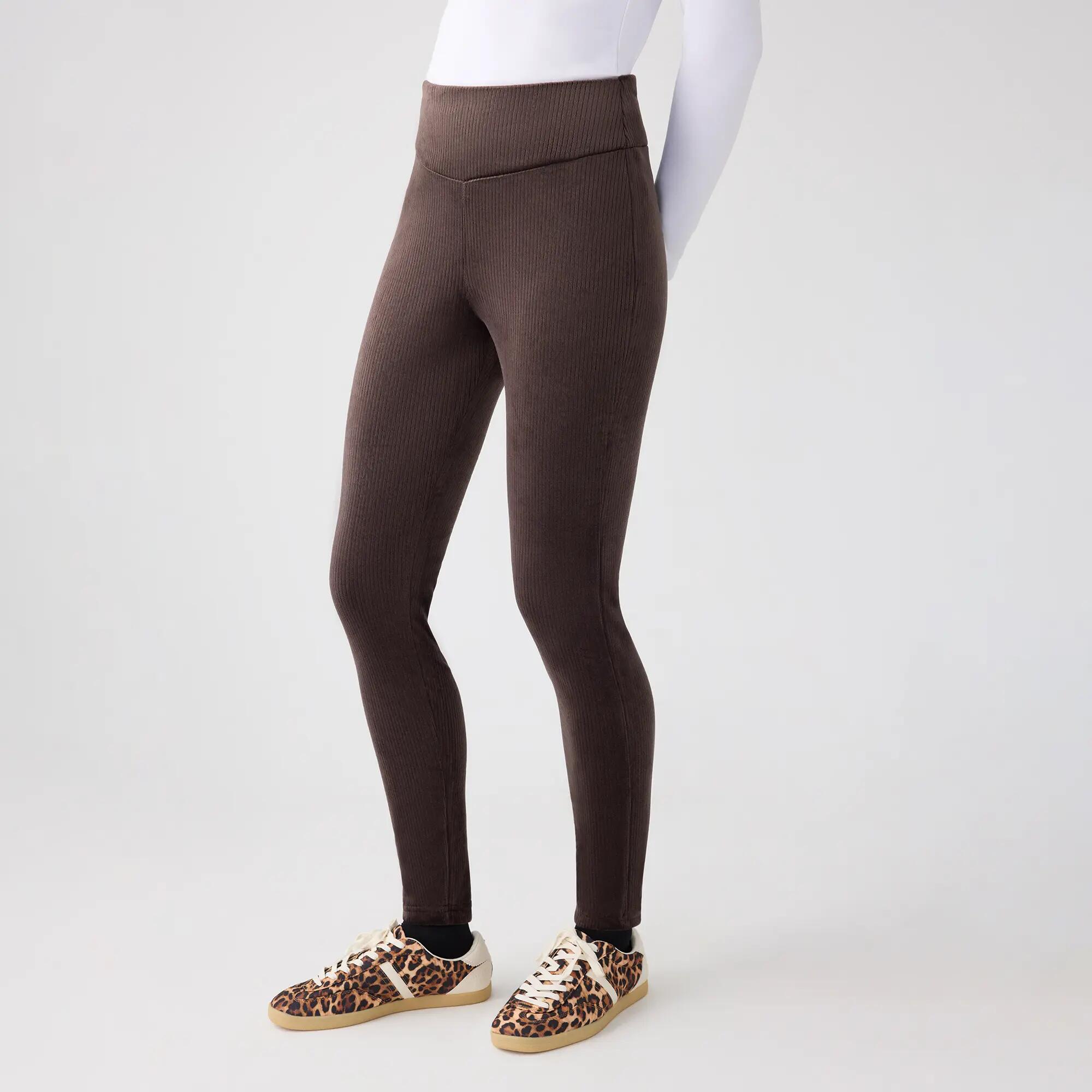 ULTRA TÉRMICO Leggings afelpados efecto pana marrón chocolate 4/5