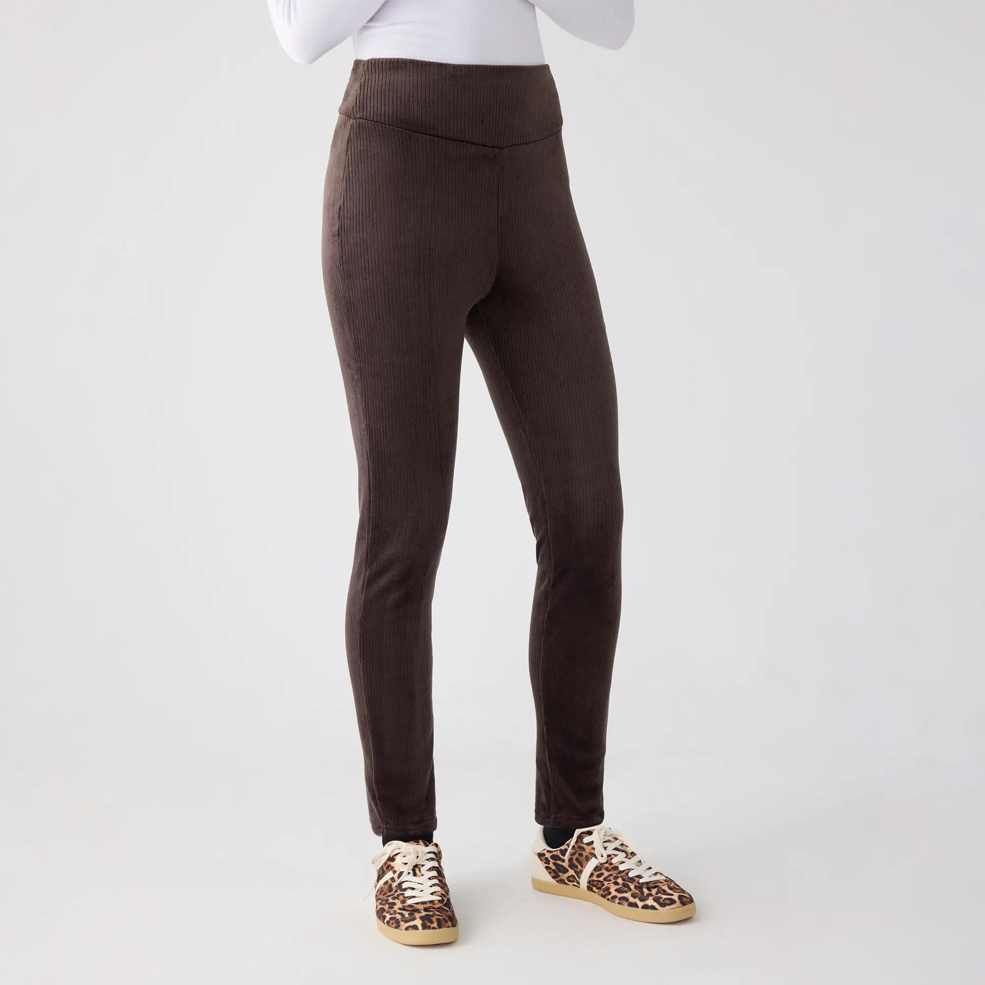 ULTRA TÉRMICO Leggings afelpados efecto pana marrón chocolate 2/5