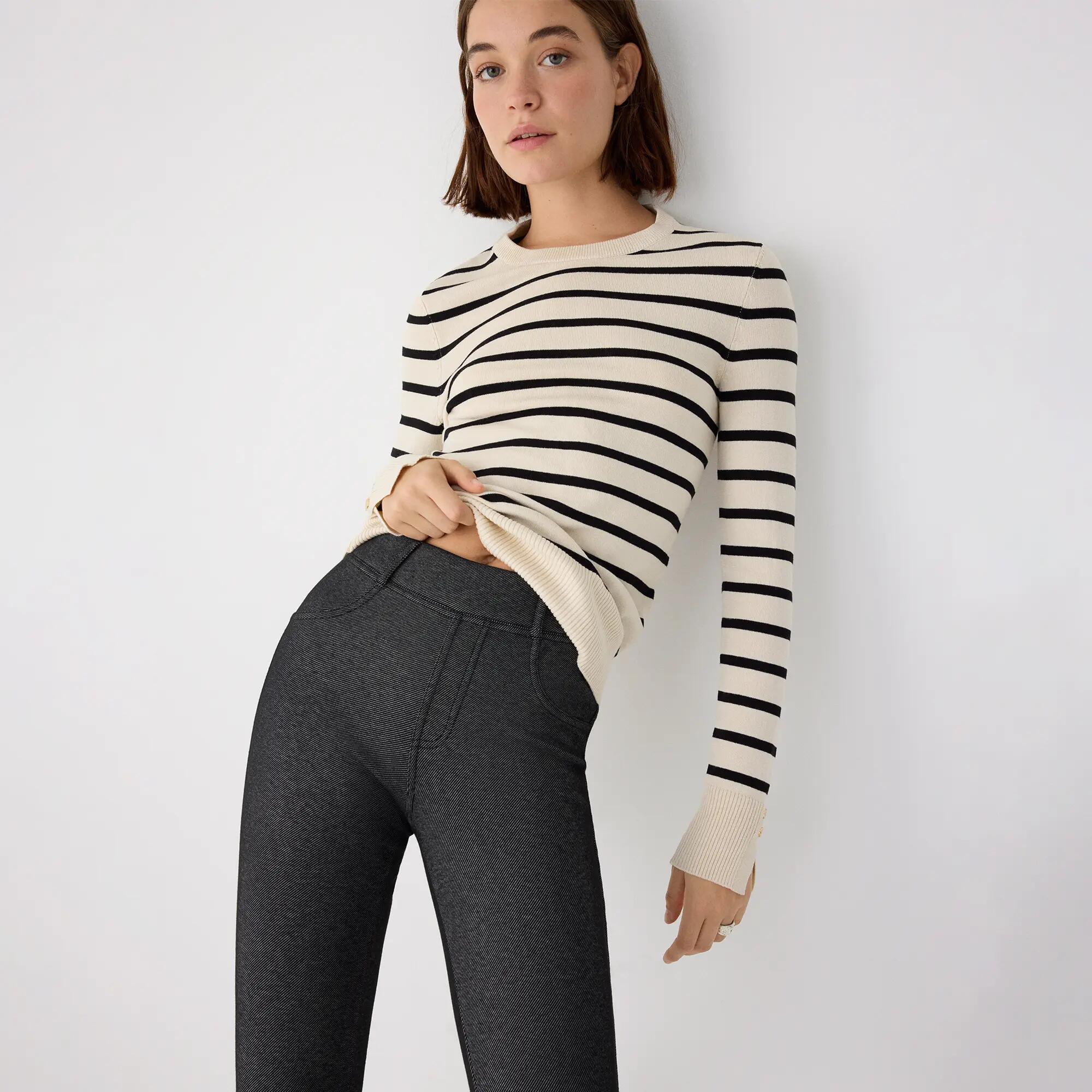 TÉRMICO Leggings afelpados efecto vaquero algodón push-up negro 2/6