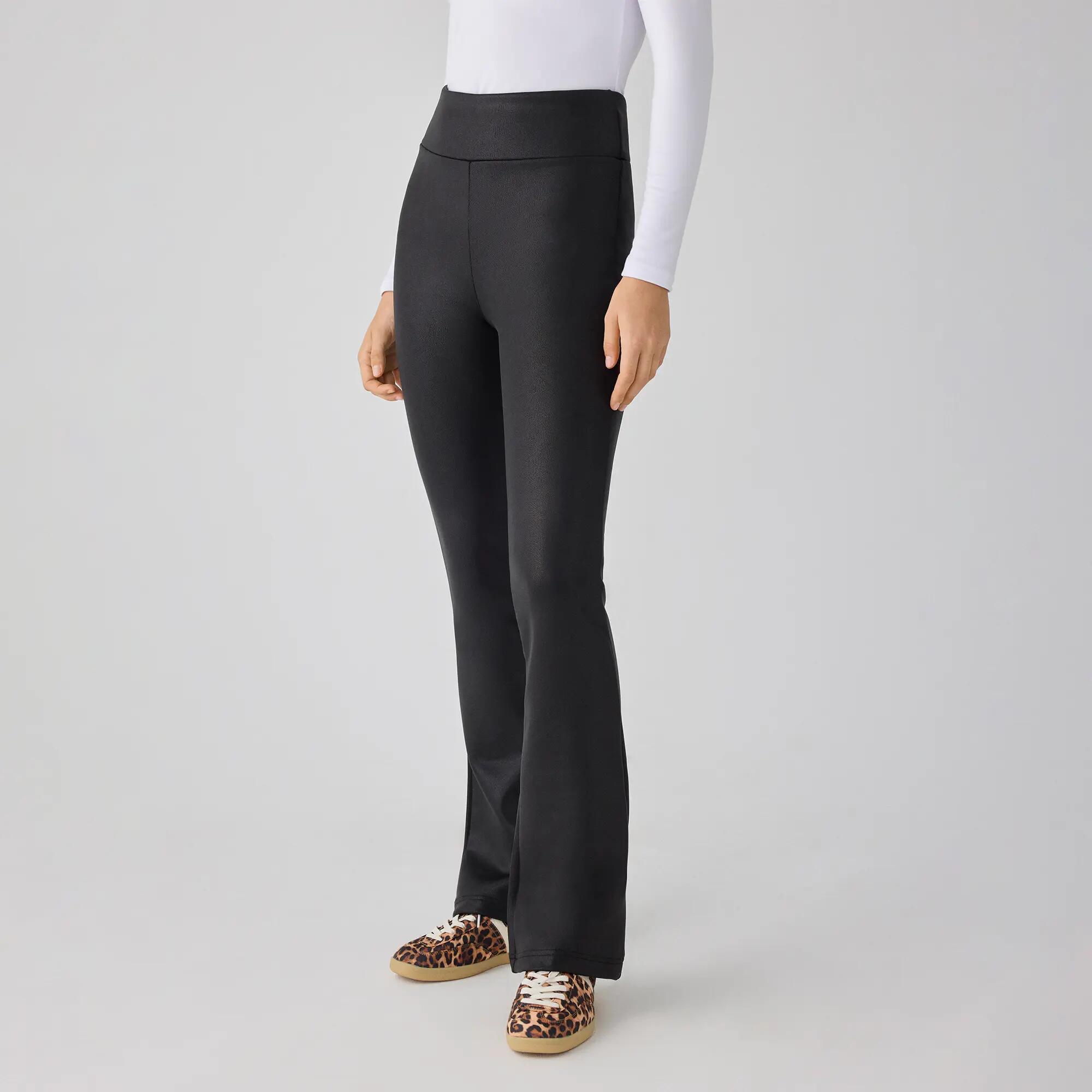 TÉRMICO Leggings efecto piel acampanados negro 5/6