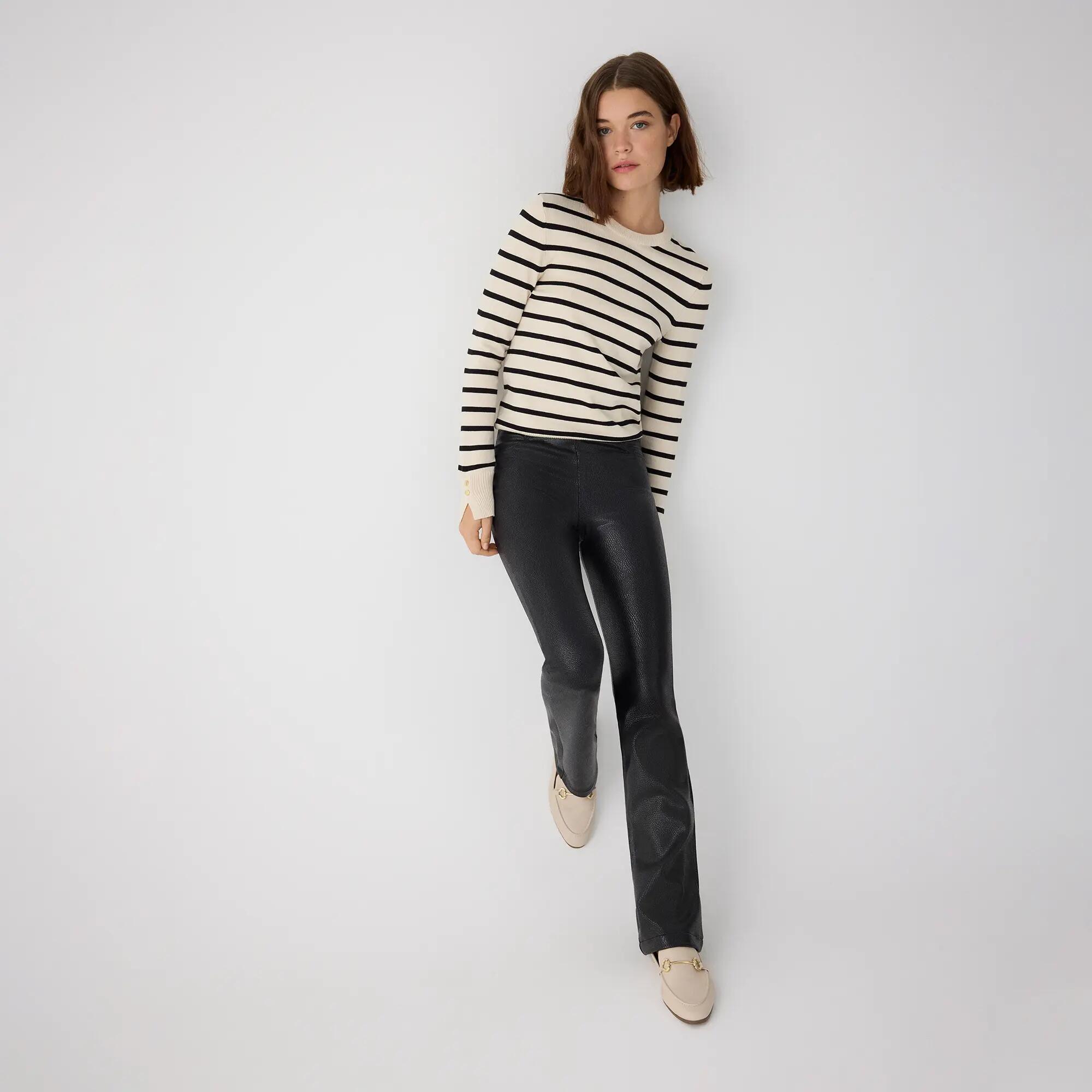 TÉRMICO Pantalones efecto piel acampanados push-up negro 2/6
