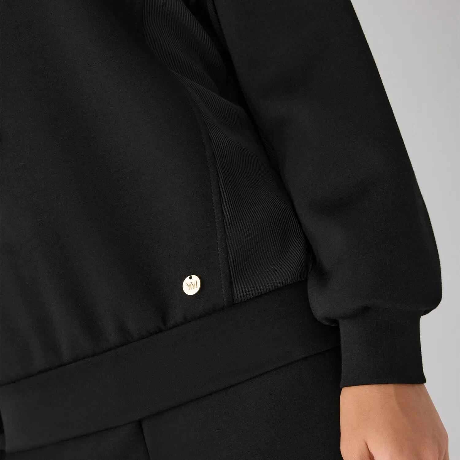 Sweat à capuche en polaire noire 5/7