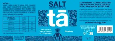 Capsules Sels Ta - Hydratation optimale - Sels Minéraux, Sodium, Potassium 6/6