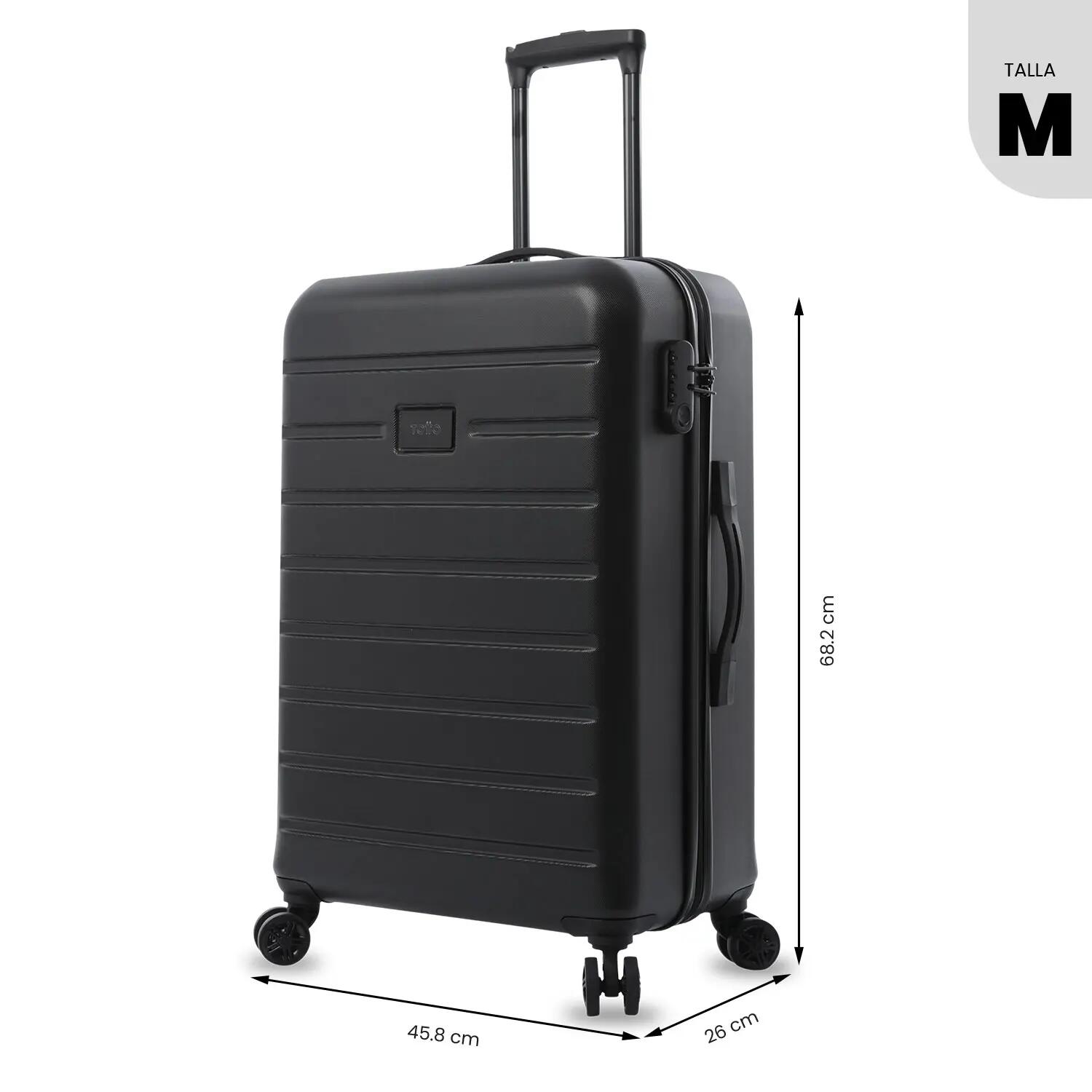 Totto Maleta mediana Harbor Negro/Black Acrilonitrilo Butadieno Estireno 42.3 x 3/5