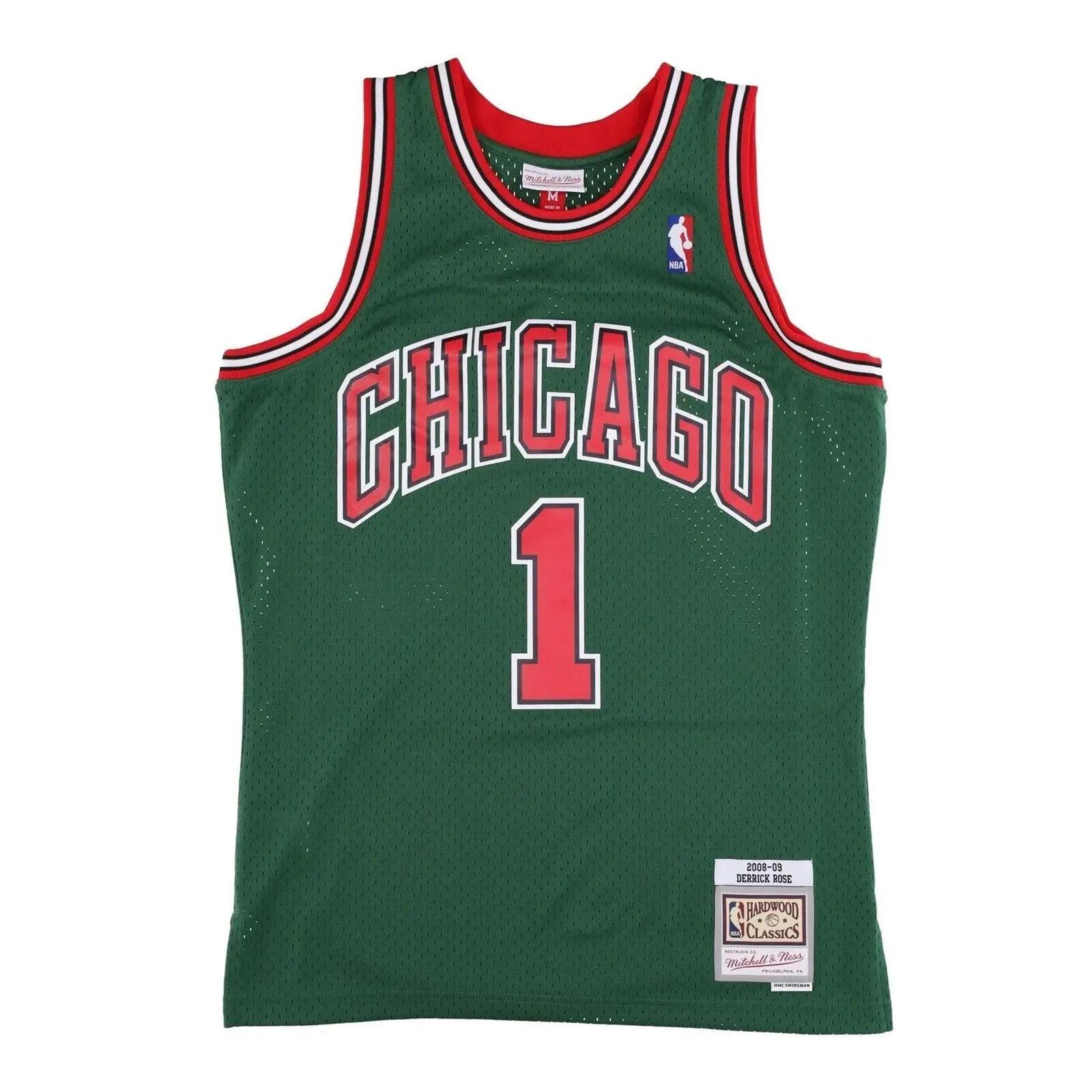 Tanktop Mitchell & Ness Swingman Trikot Chicago Bulls '08 Derrick Rose grün 3/7