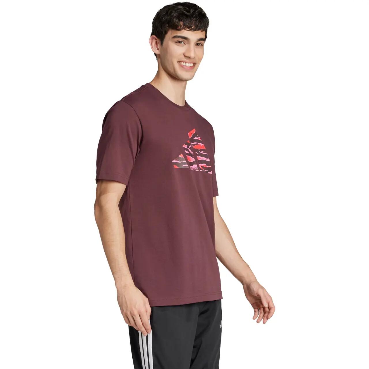 adidas Codes Camo Graphic férfi póló, bordó 5/6