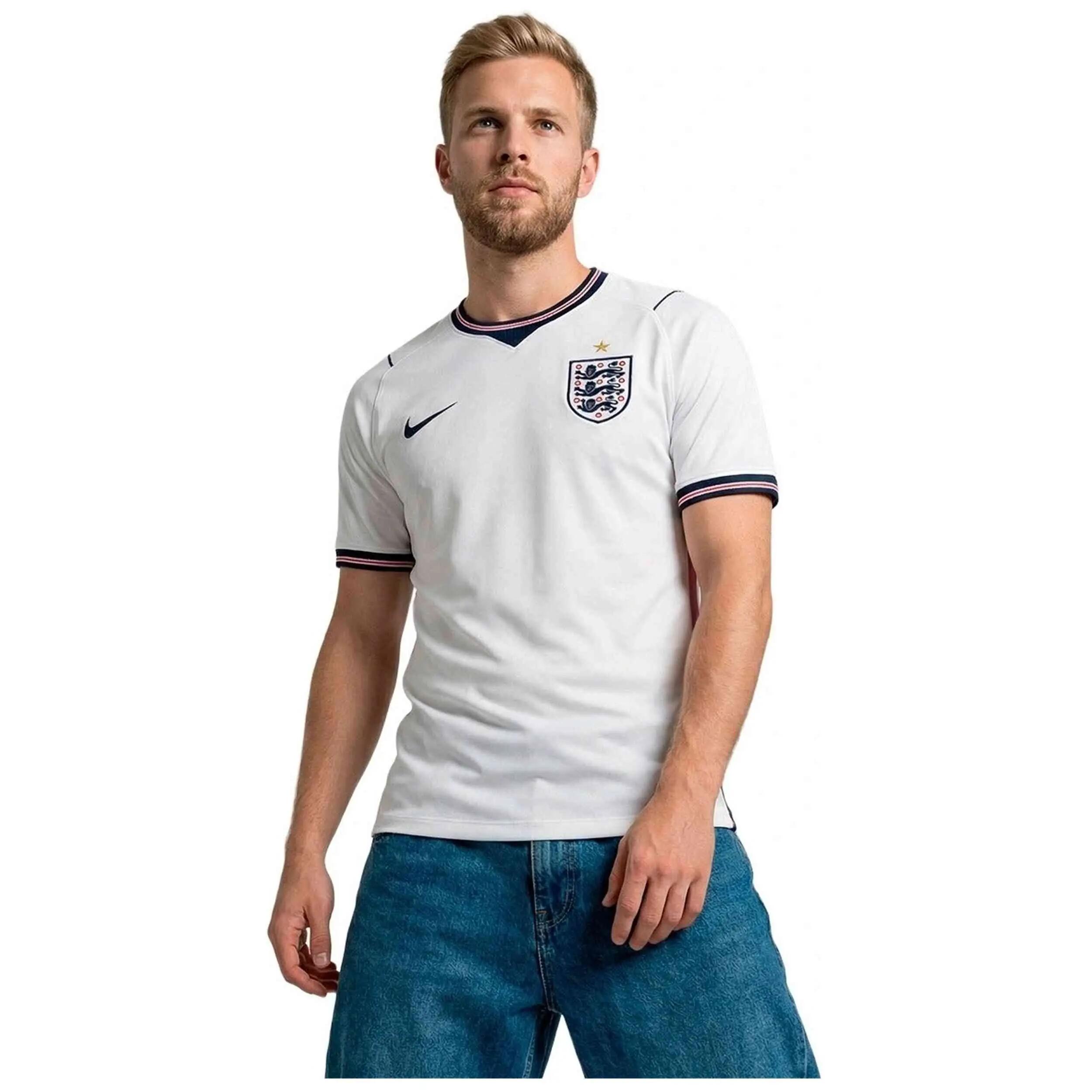 Camiseta oficial de Inglaterra Nike 2026, manga corta, Dri-FIT, blanca 5/5