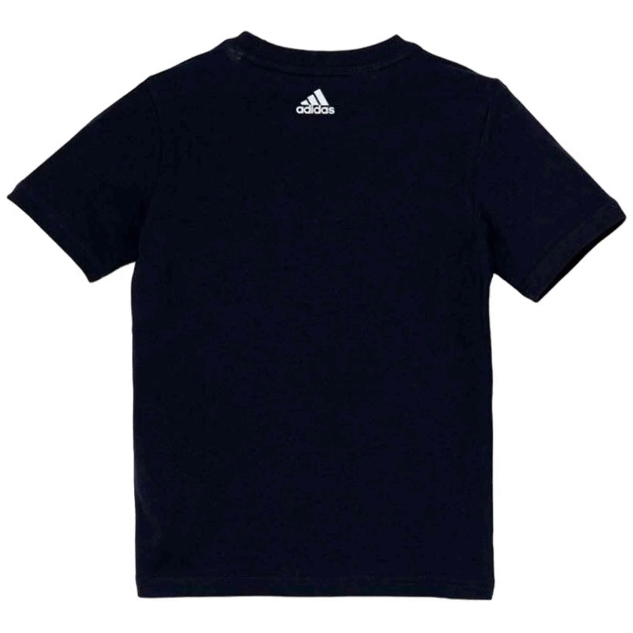 T-shirt met korte mouwen Adidas model sportswear U BL 2 TEE voor unisex jongens 2/3