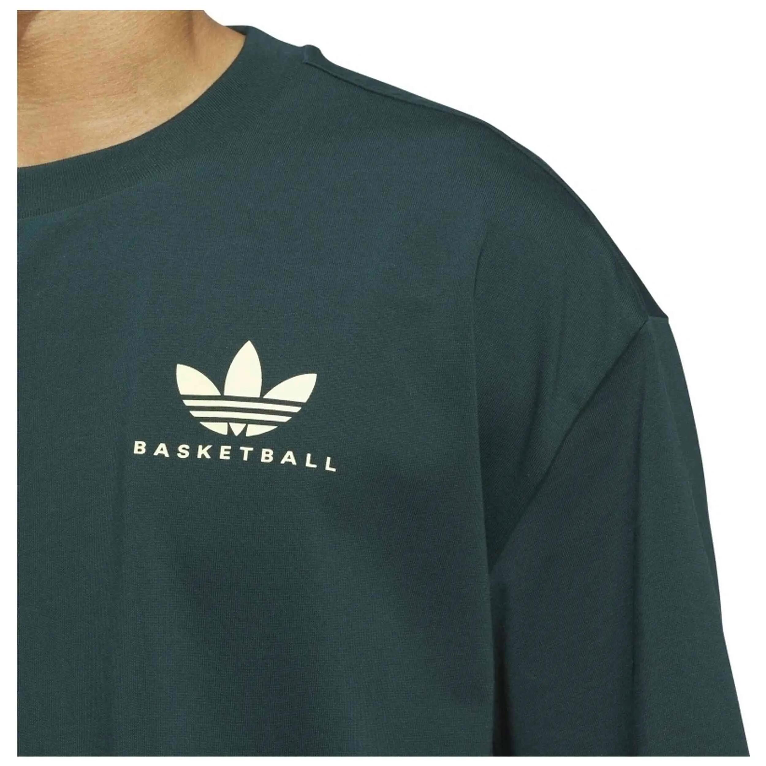 T-shirt Adidas modèle Adidas Worldwide Hoops GFX T-Shirt "Green" pour homme 4/5