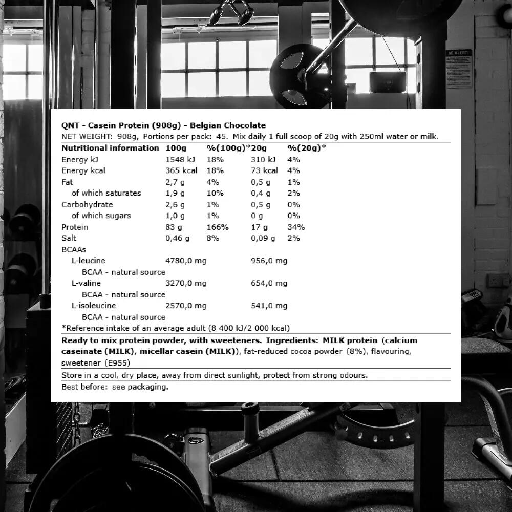 QNT CASEIN PROTEIN - Belgische Chocolade - 908 g 3/5