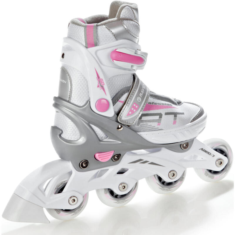 Inline skates verstelbare Profession Wit/Roze