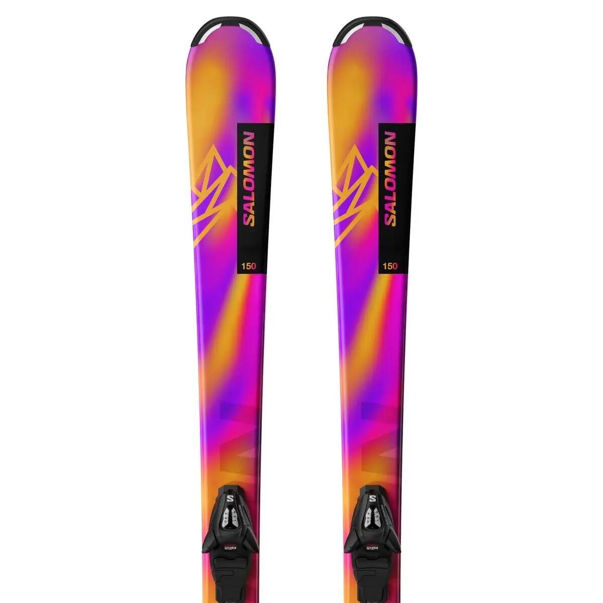 Esqui Y Snowboards Niños, Unisex - SALOMON Lux S (small Kids) + C5 - Multicolor 2/6
