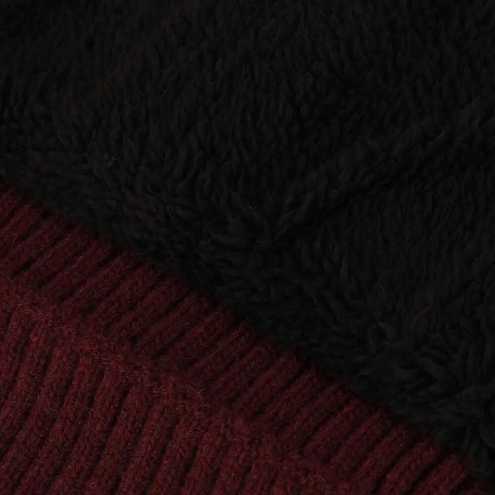 Geschenkset Damen - Mütze + Schlauchschal + Handschuhe - Bordeaux 6/6