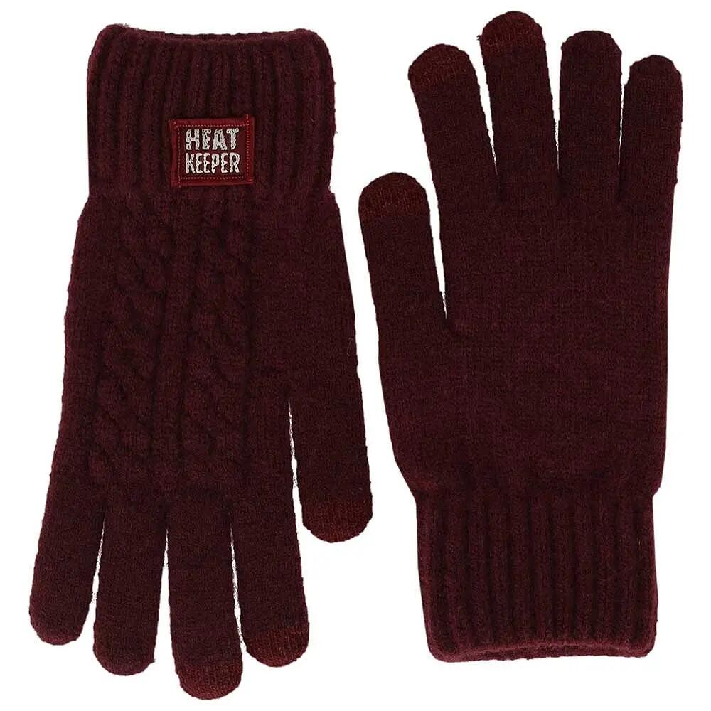Geschenkset Damen - Mütze + Schlauchschal + Handschuhe - Bordeaux 4/6