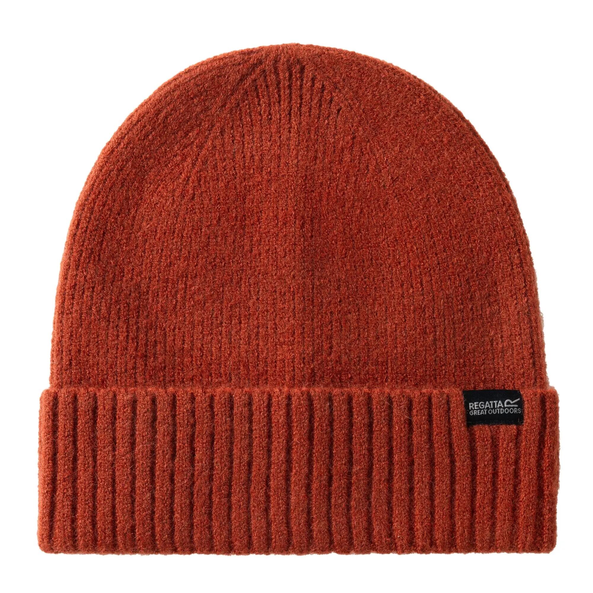 Dames Basic Geribde muts (Verbrande Henna) 2/4
