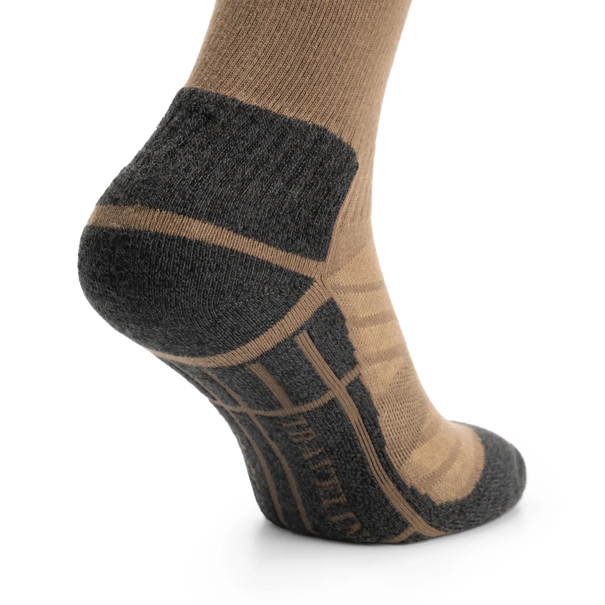 Travelin’ Bran Unisexe – Lot de 2 paires de chaussettes de randonnée – Marron 2/2