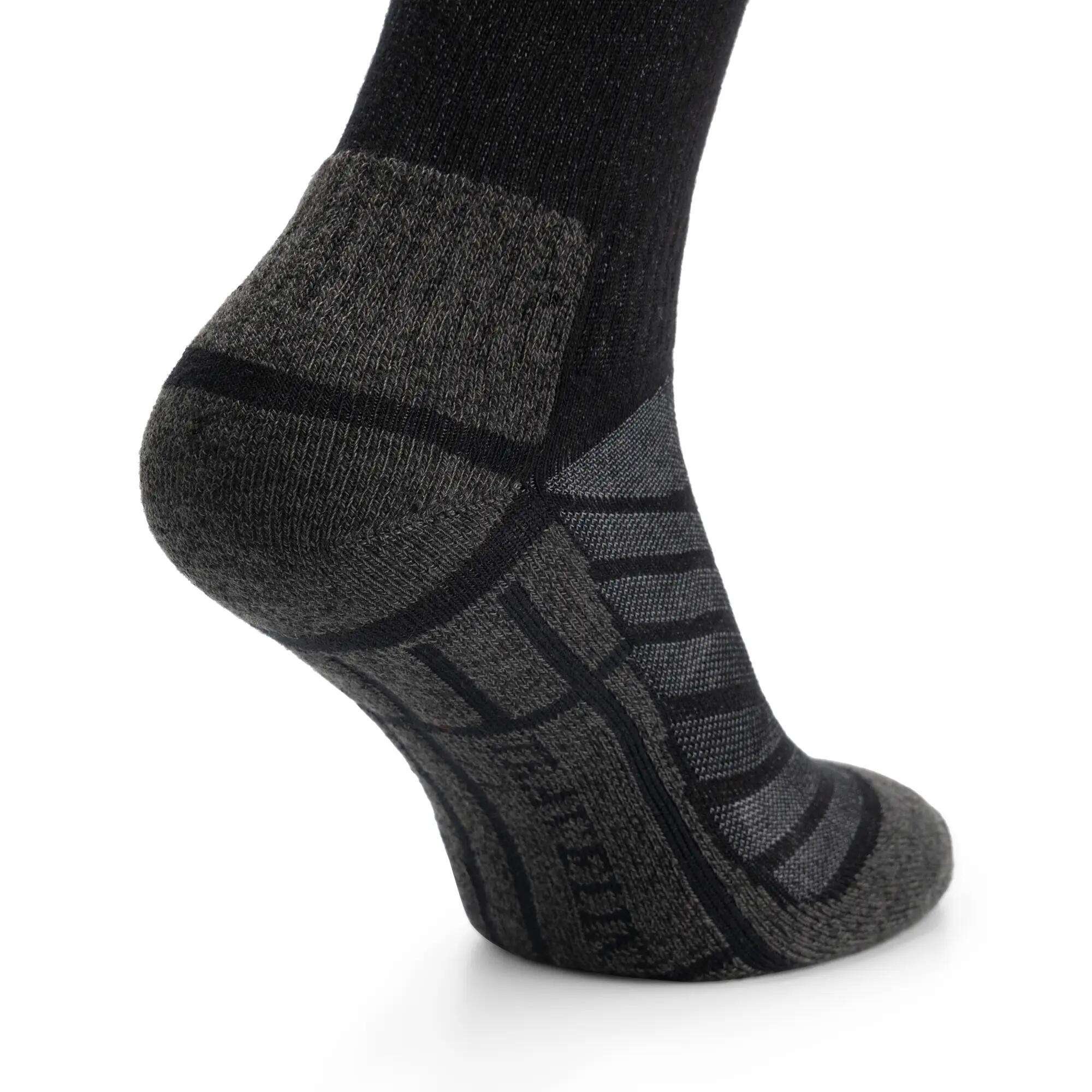 Travelin’ Bran Unisexe – Lot de 2 paires de chaussettes de randonnée – Noir 2/2