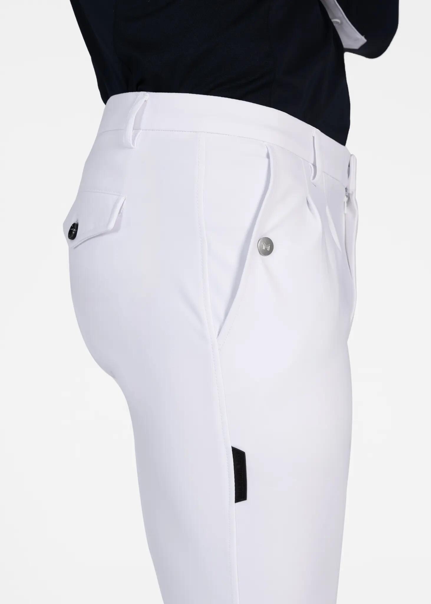 Pantalón Hombre Equitación Maximilian Founder Full Grip Blanco 5/7