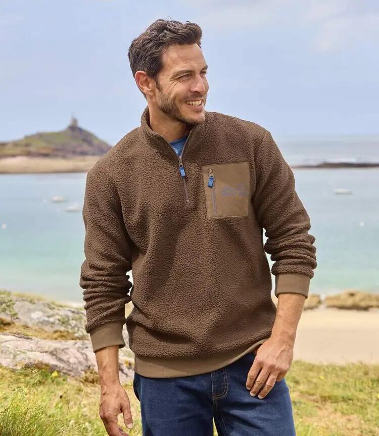 Le Sweat Sherpa à Col Zippé 3/9