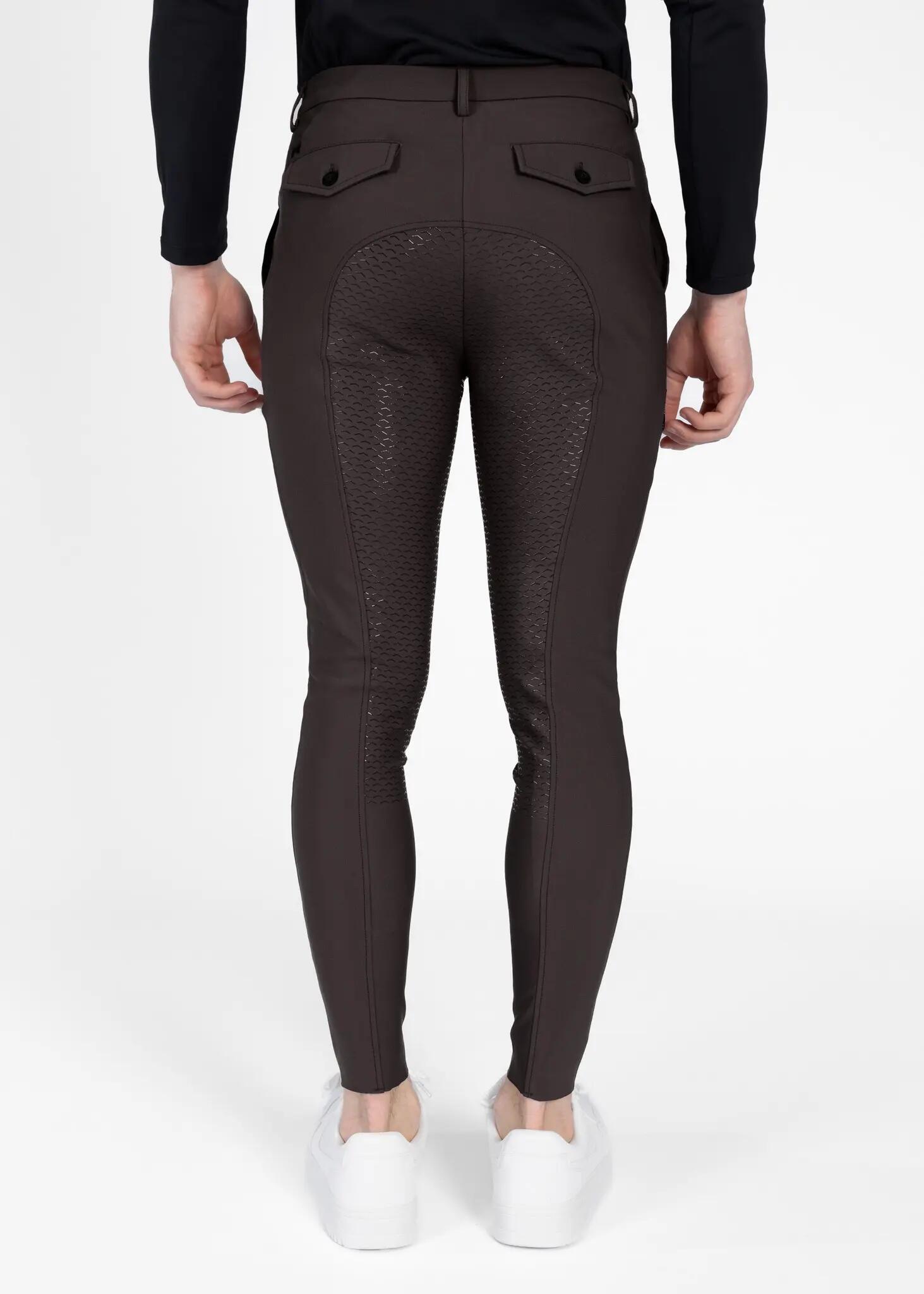 Pantalón Hombre Equitación Maximilian Founder Full Grip Espresso 3/8