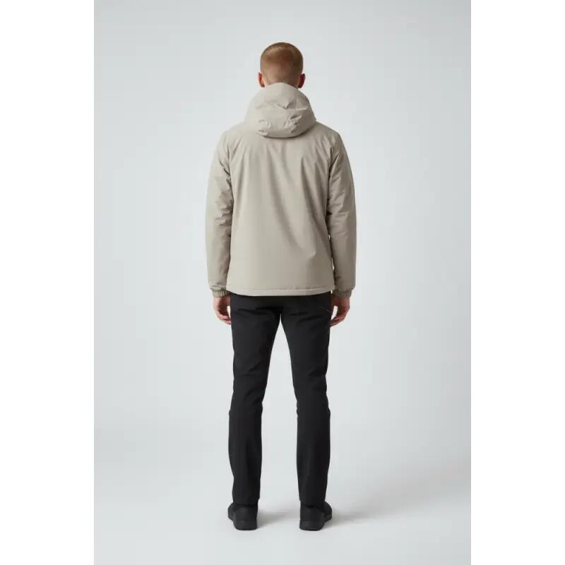 Cazadora hombre reversible calefactable Heat Dipa piedra/nogal 3/4