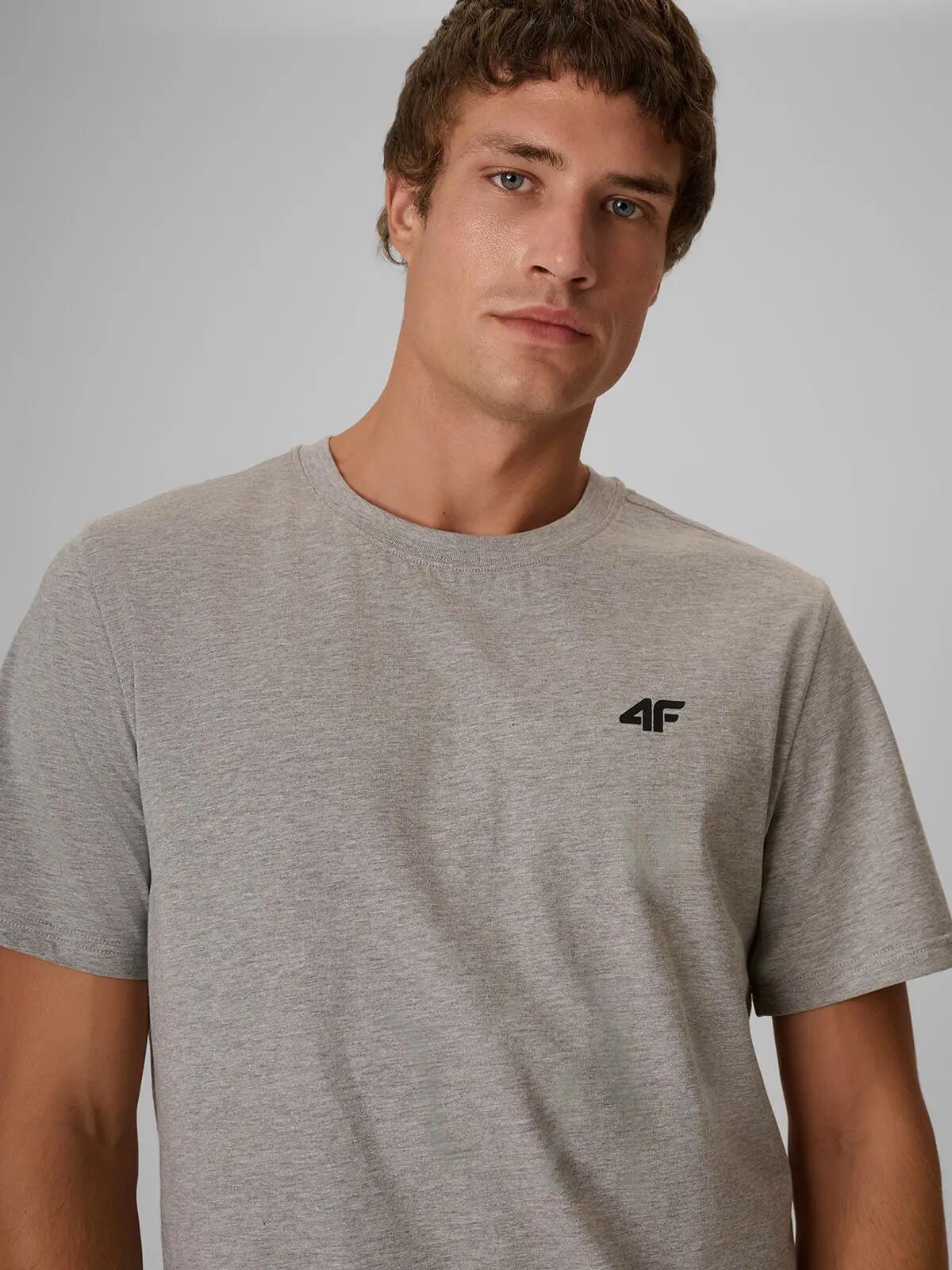 4F T-shirt regular gładki męski 3/6