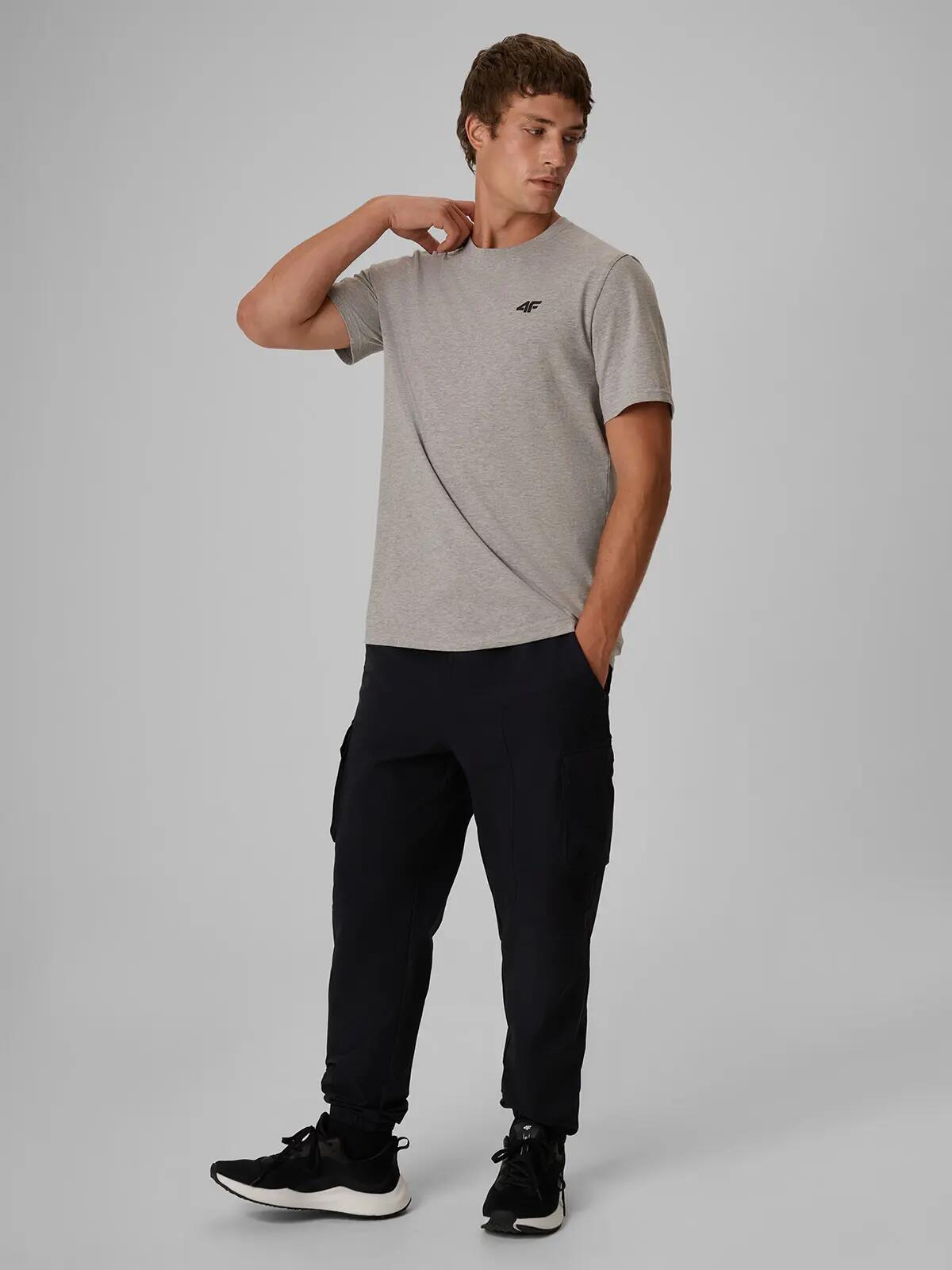 4F T-shirt regular gładki męski 2/6