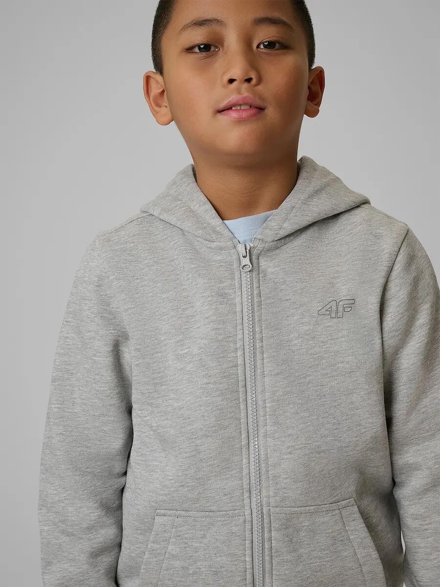 Bluza dresowa regular z kapturem chłopięca 4F 5/7