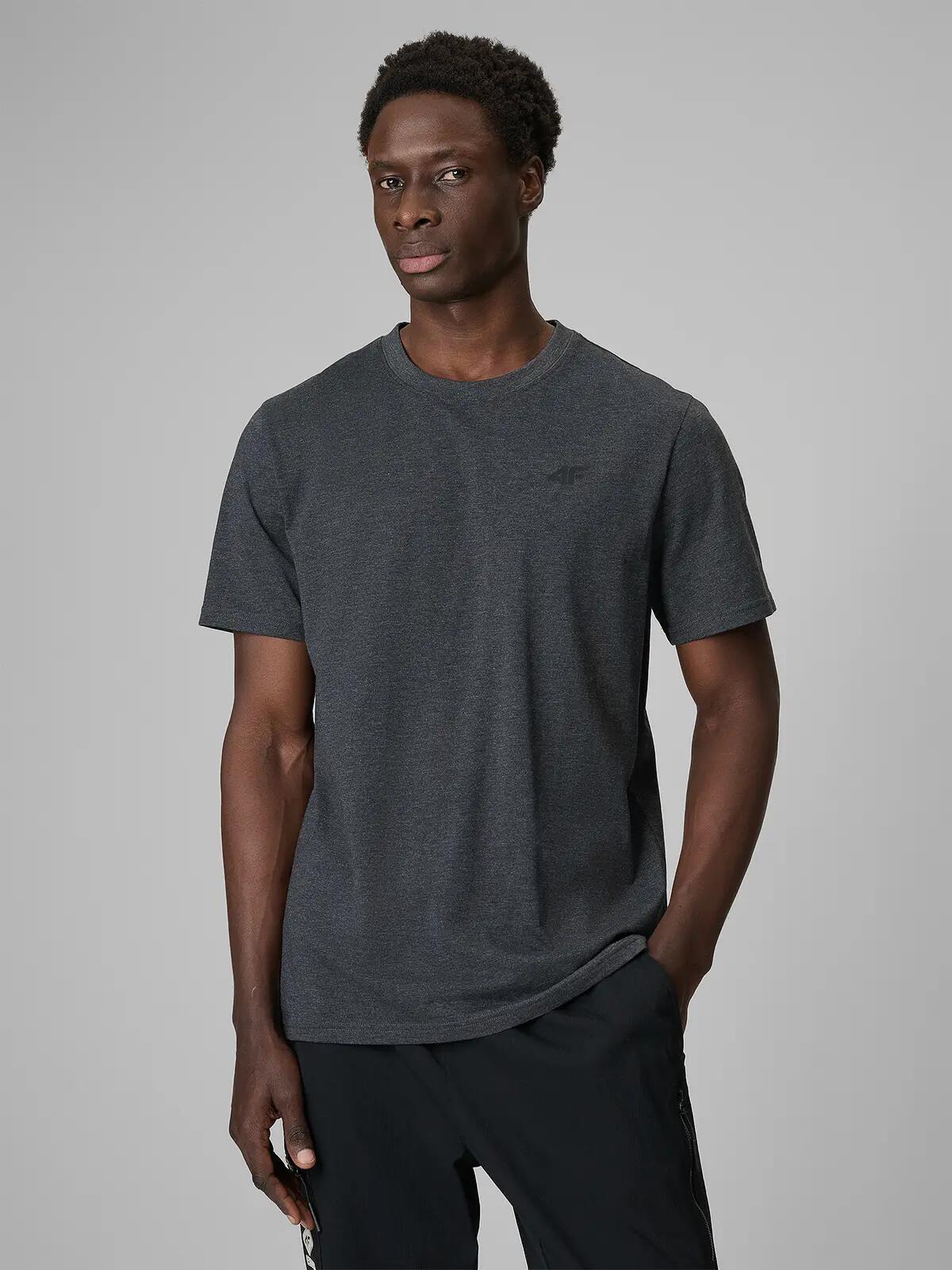 4F T-shirt regular gładki męski 3/6