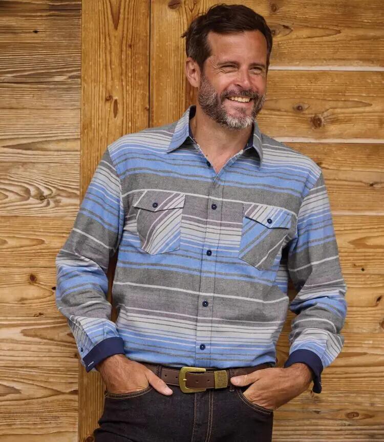 La Chemise Flanelle Rayée 5/8