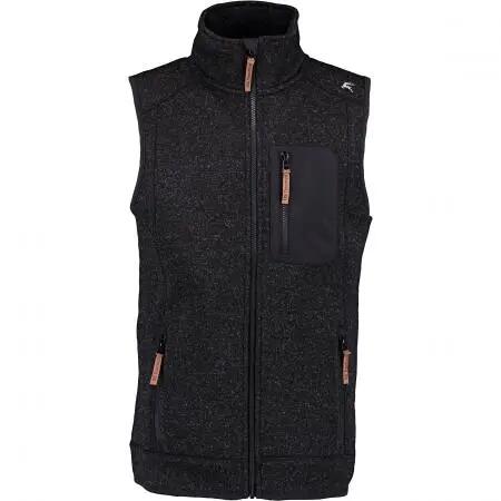 Herren - Strickfleece-Weste - ärmellos - Klesi - Anthrazit, 2XL
