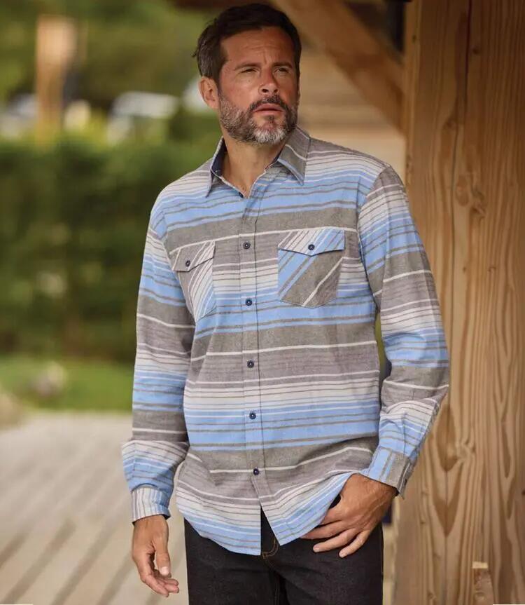 La Chemise Flanelle Rayée 4/8