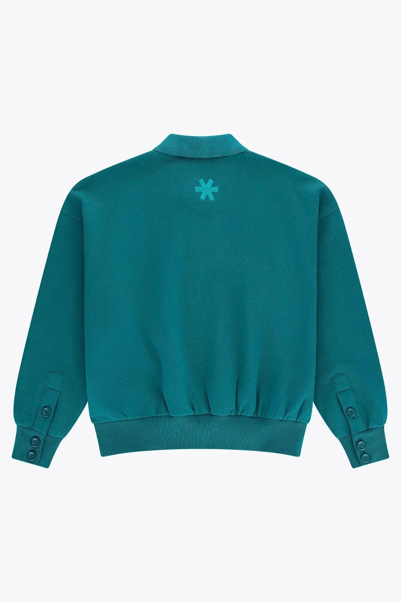 Suéter tipo polo Osaka para hombre | Verde azulado transformador 3/6