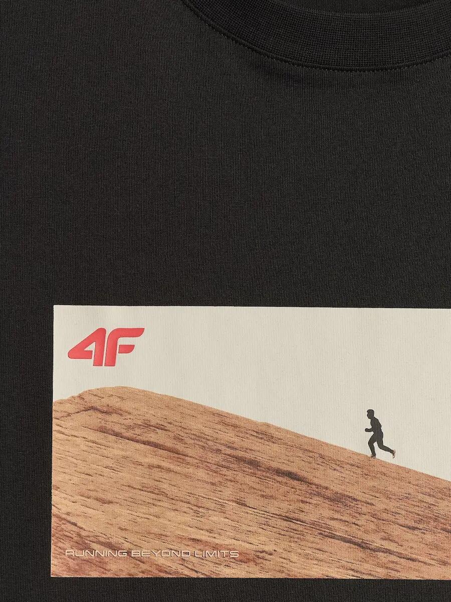 T-shirt regular z nadrukiem męski 4F 4FRSS26TTSHM4236 6/6