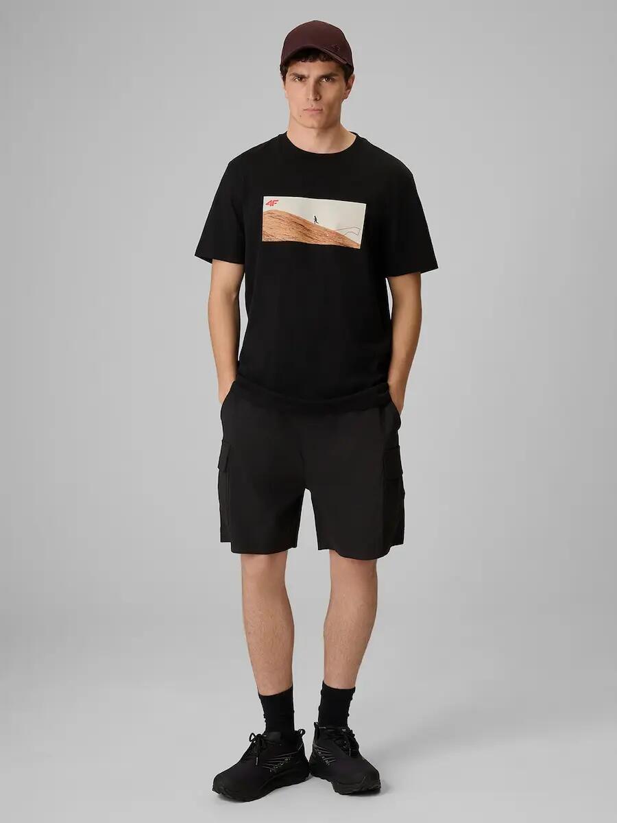 T-shirt regular z nadrukiem męski 4F 4FRSS26TTSHM4236 4/6