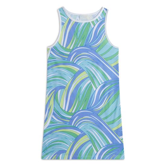 Robe débardeur pour fille en tissu à motifs sur toute la surface