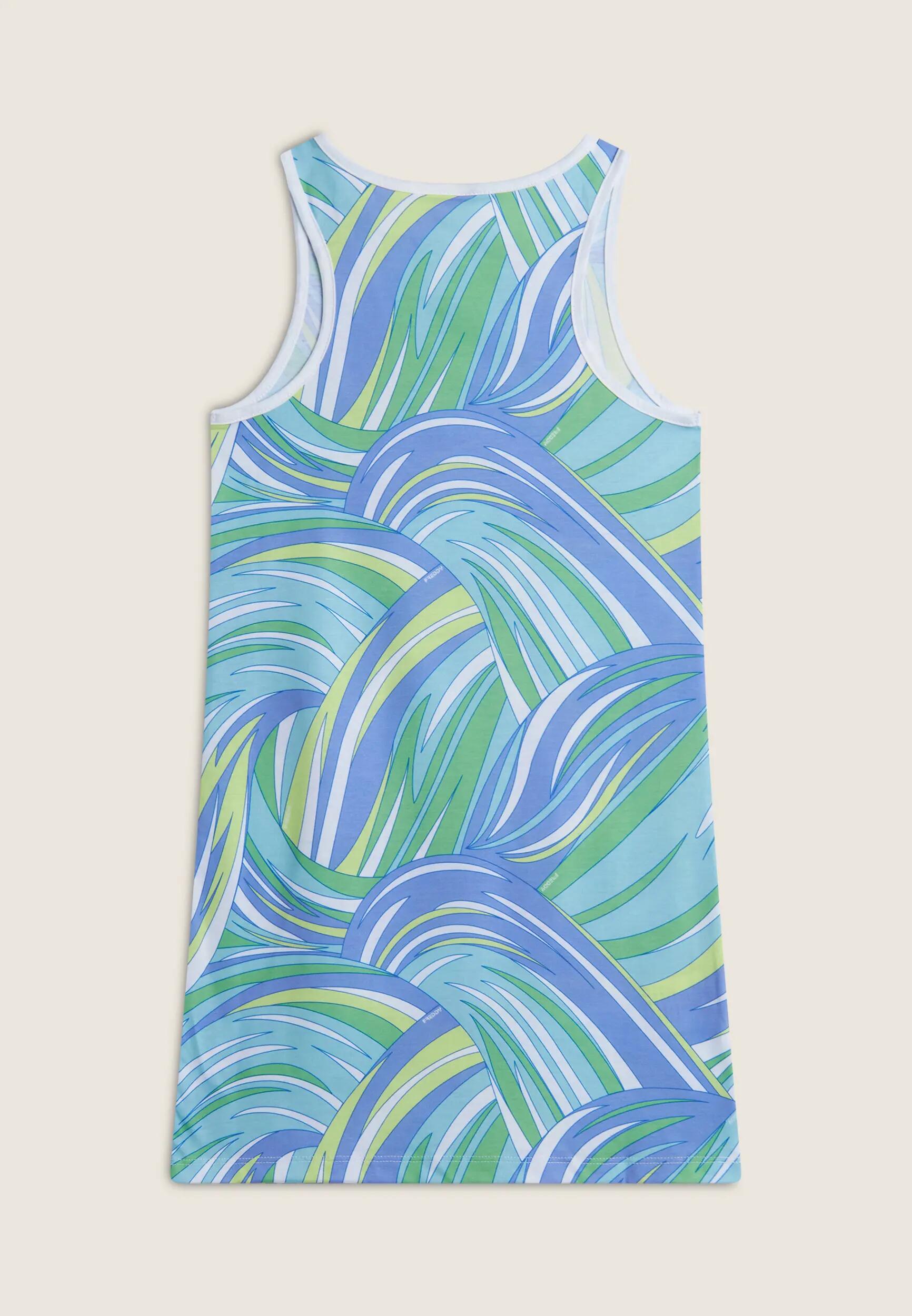 Robe débardeur pour fille en tissu à motifs sur toute la surface 2/3