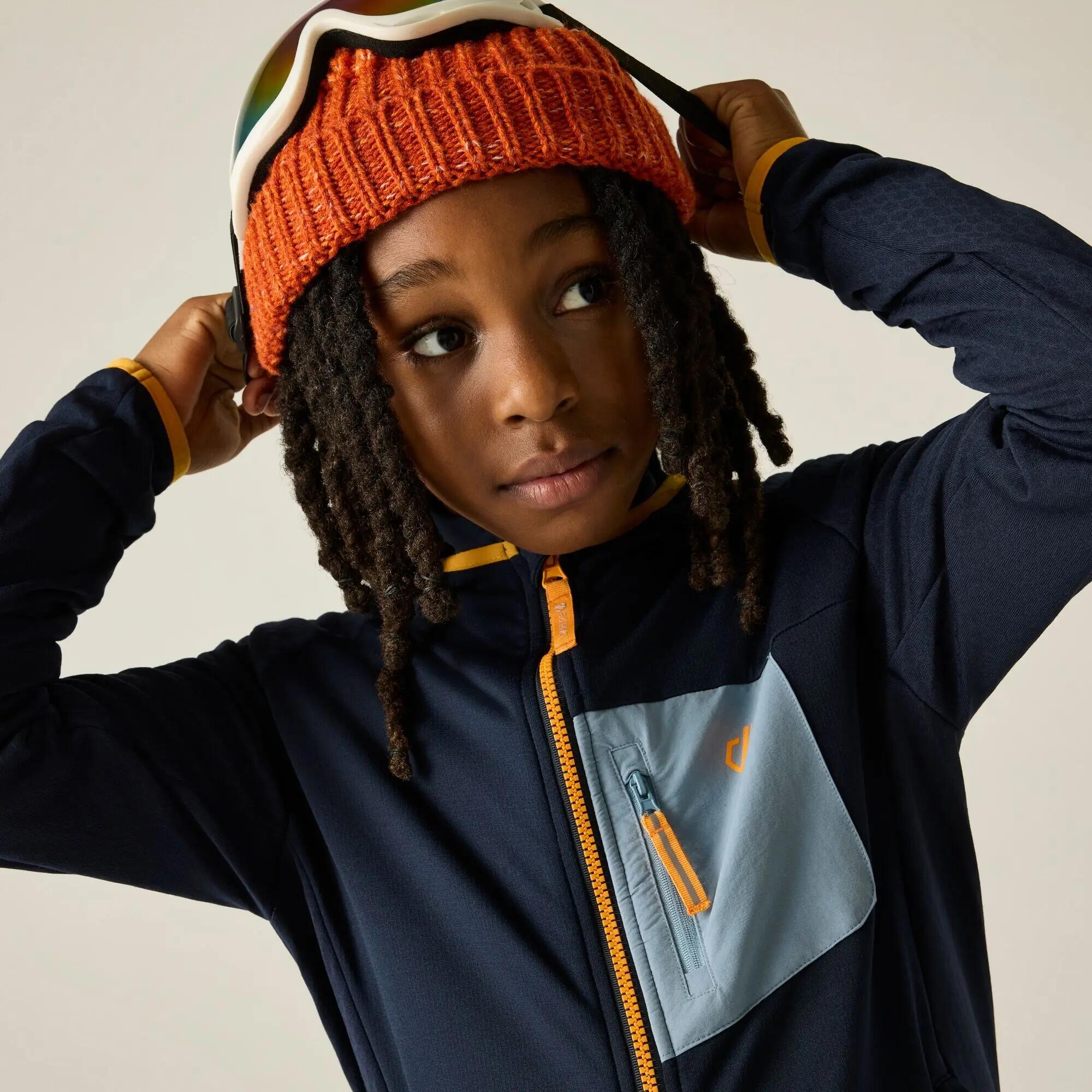 Veste De Sport Extensible À Capuche Motif/style Bicolore EXPEDITION Enfant (Bleu 6/7