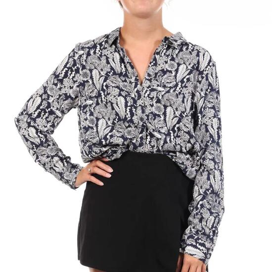 TBS ESINACHE Damen Hemd Marine/Weiß